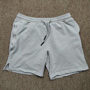 BOLONGARO TREVOR Sport Cloth Shorts Men's Medium Gray Drawstring Cotton Blend